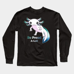 Gay Male Pride Axolotl Long Sleeve T-Shirt